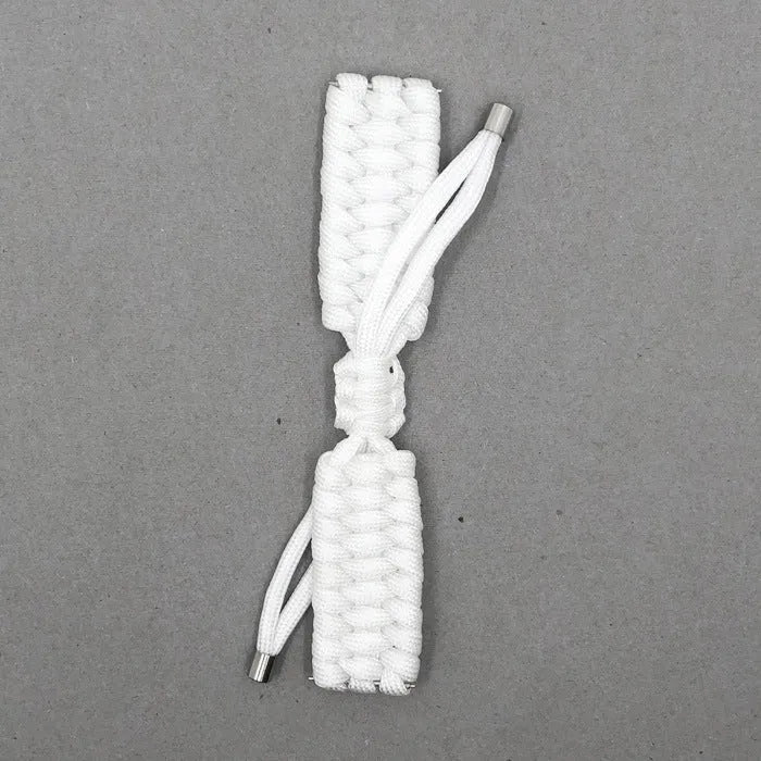 Paracord braided smart watch strap in black and white for Apple Watch and Samsung Huawei models