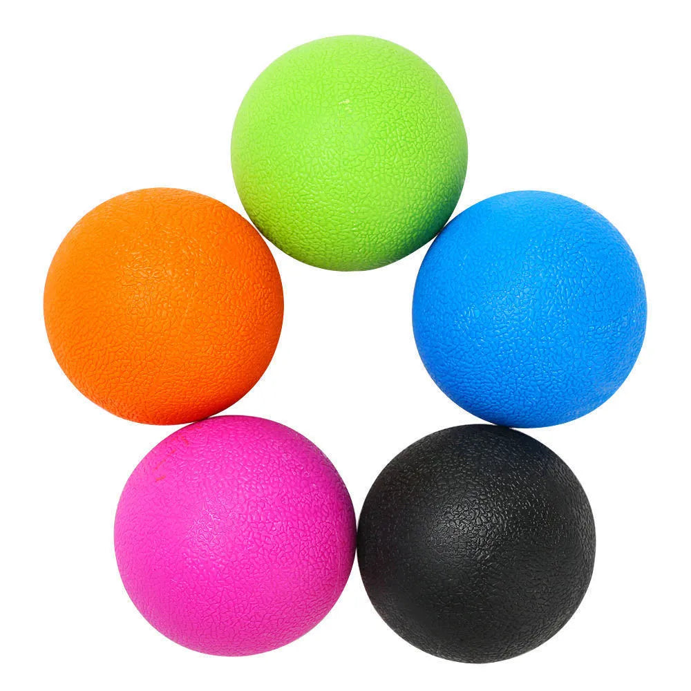 Round TPE yoga massage ball in 6.1 cm diameter, shown in green colour for muscle relaxation and full body massage