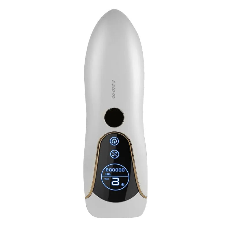 Sundial brand IPL hair removal device in green, pink or white colour on a white background.