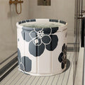 Foldable adult bath tub in sky blue colour made from thickened water-repellent cloth with drain pipe cushion