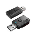 Bluetooth 5.0 car adapter receiver USB and 3.5mm interface in black colour