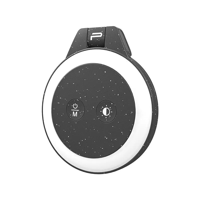 Magnetic portable mobile phone fill-in light in classic black, 13.5x11.8x3.7cm, Type-C charging port visible