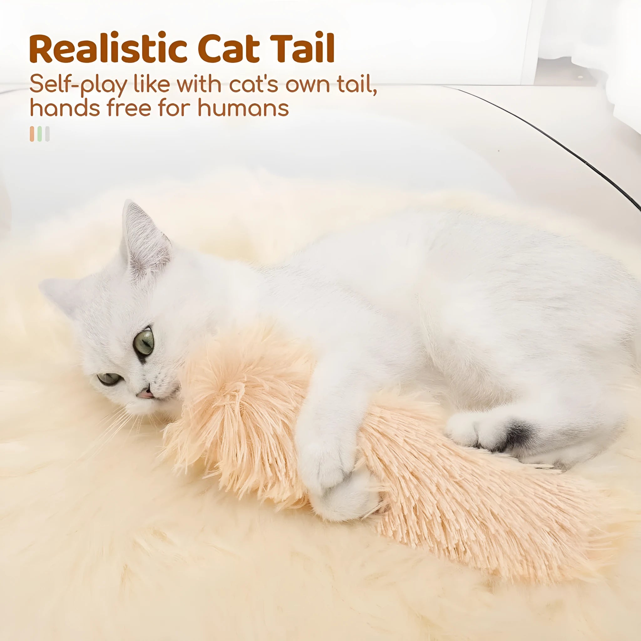 Blue plush cat chew toy pillow measuring 27cm long on a white background.