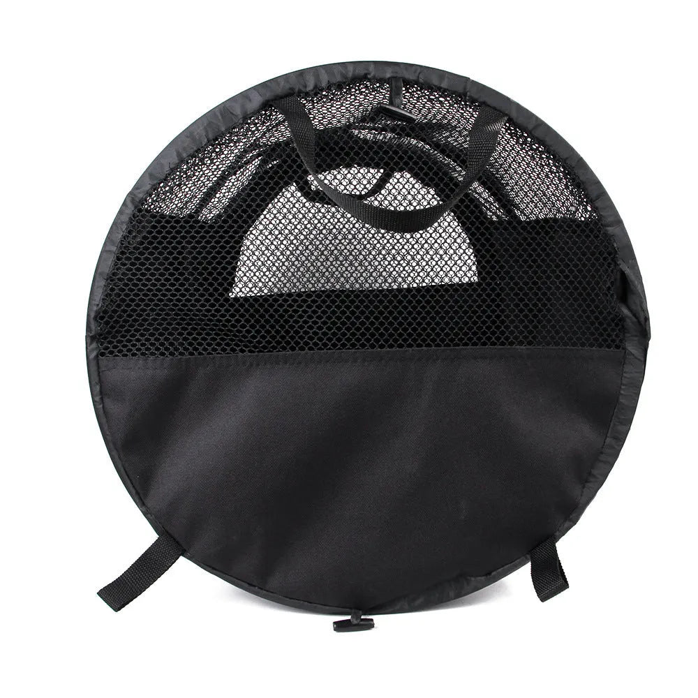 Foldable black Oxford cloth automotive pet pad backseat tent for dogs and cats, large size
