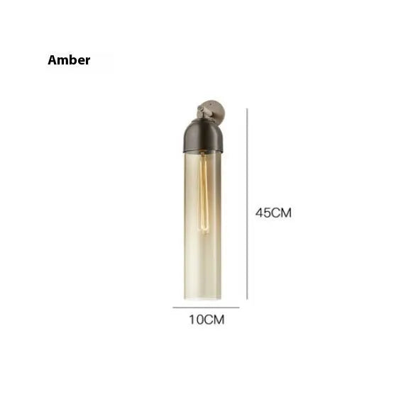 Nordic postmodern creative glass wall lamp with modern minimalist design and 10x40cm dimensions