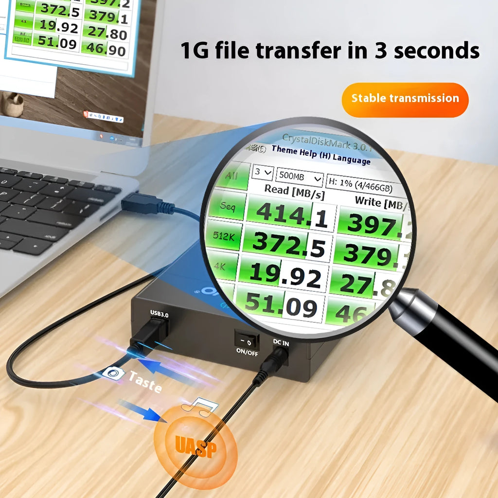 3.5 inch USB SATA hard disk enclosure with slide cover design in multiple colour options