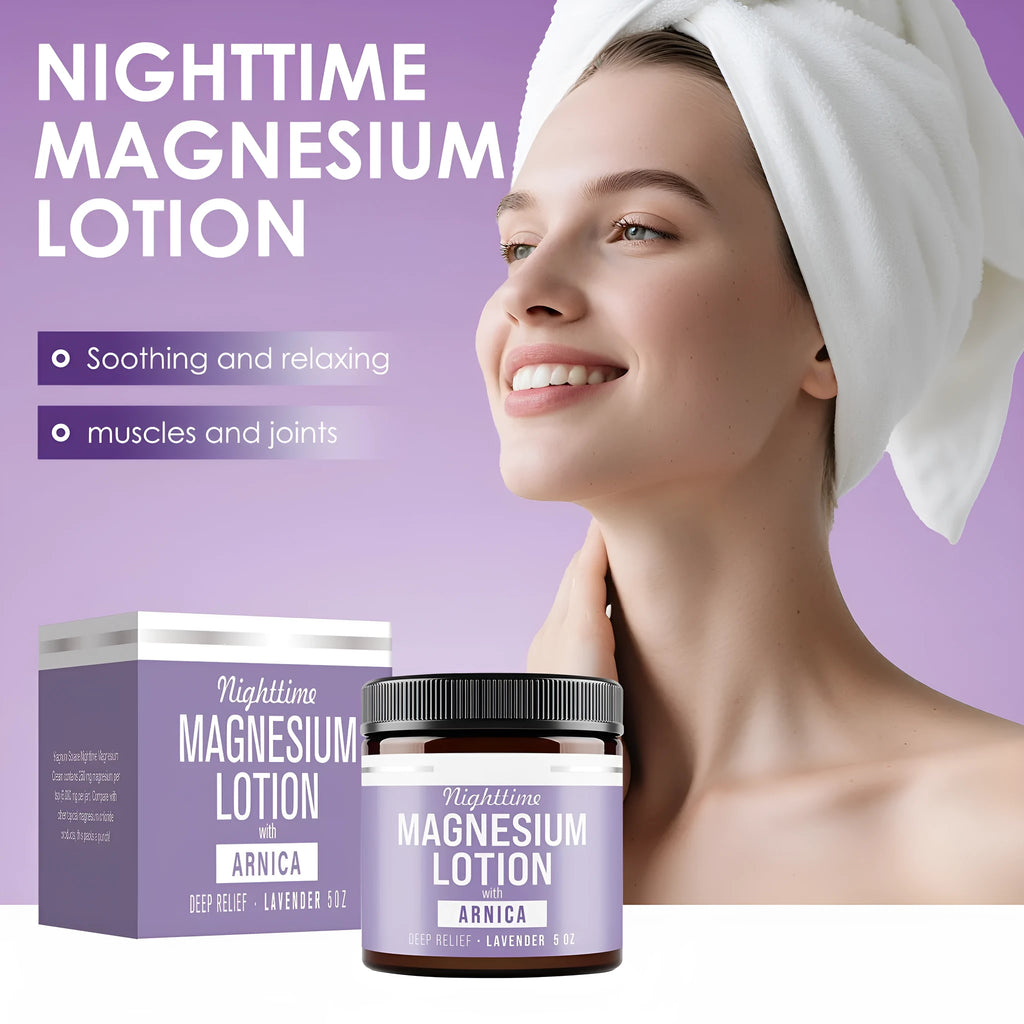 150ml jar of Magnesium Body Butter Cream with shea butter and grape seed oil for skin.