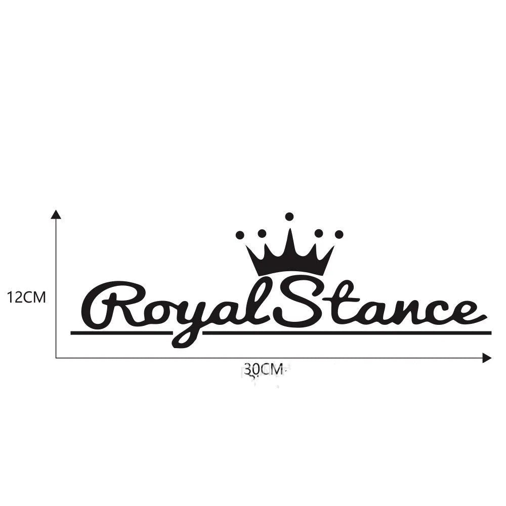 Reflective crown design car sticker measuring 30cm by 12cm for vehicle window and body decoration