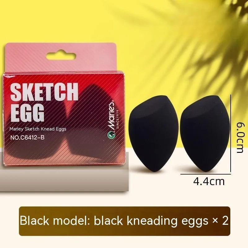 Plastic sketch rubbing knife tool with a fluorescent pen eraser smear tip for art corrections.