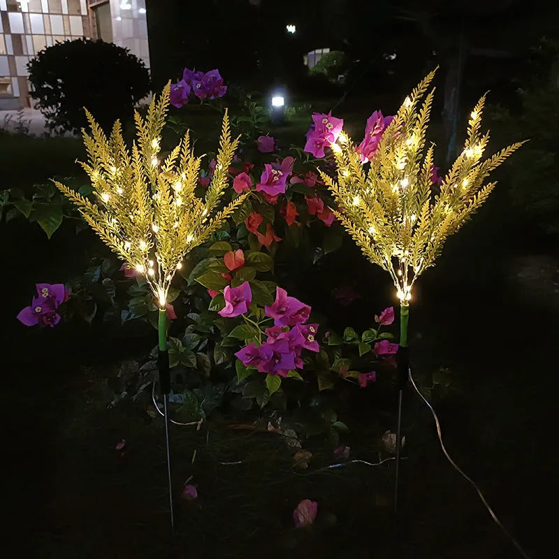 Solar-powered 74cm flower-shaped garden lamp in lavender colour options