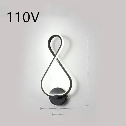 Nordic style LED wall lamp with a silicone shade mounted on a bedroom wall