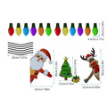 Christmas elk cartoon design magnetic car decoration sticker with reflective elements