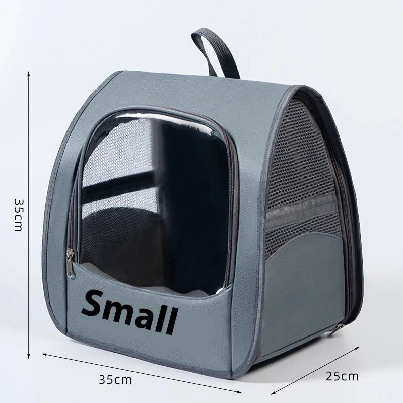 Multi-purpose folding pet bag in Oxford cloth with animal pattern, available in Beige colour