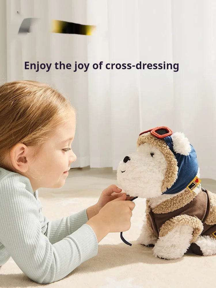 Babycare West Highland plush dog gift box set with two clothes on display