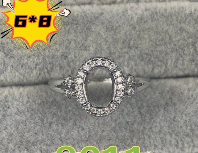 Oval denier ring with electroplated copper, 6x8 mm stone, and five-pointed star design