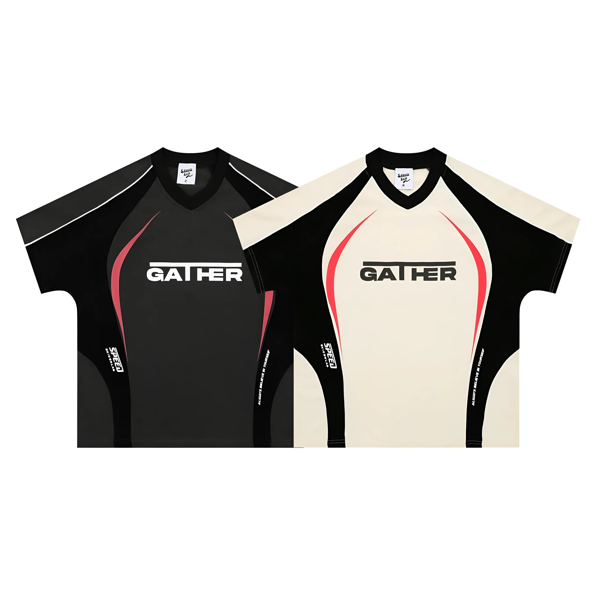 Men's loose fit t-shirt with colour matching letters print in black and apricot options