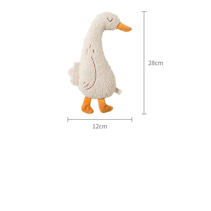 Cartoon dog toy in Fox and Duckling designs with teddy velvet fabric and sound paper for bite-resistant grinding
