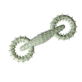 Blue TPR dog chew toy ring with textured surface for teething puppies