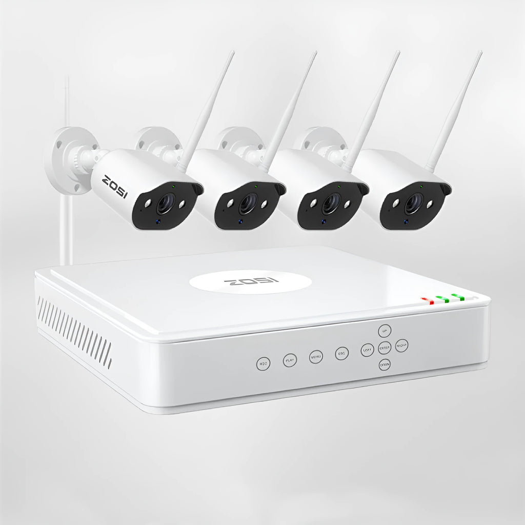 ZOSI Zhou Shi POE security camera and network video recorder system kit box