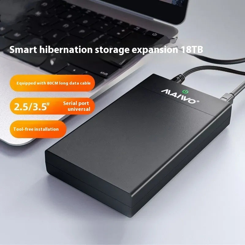 3.5 inch USB SATA hard disk enclosure with slide cover design in multiple colour options