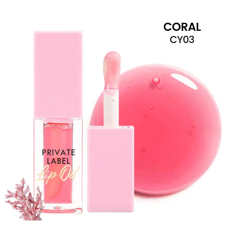 Women's transparent lip gloss tube with six sheer colour options in 6ML size