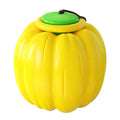 Plastic pumpkin dog chew toy with squeaker for small dogs in orange colour