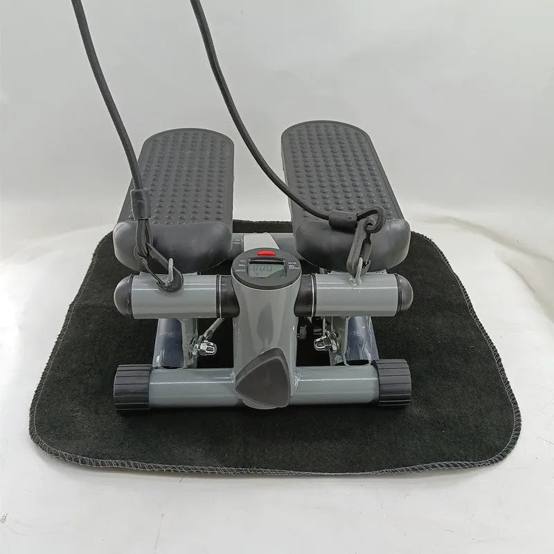 Silver grey hydraulic mini treadmill waist slimming machine for home and gym fitness
