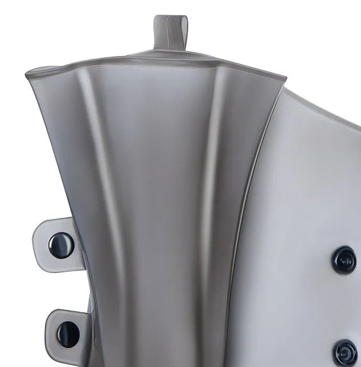 White PVC high top women's water resistant shoe covers with anti-skid soles shown in size options