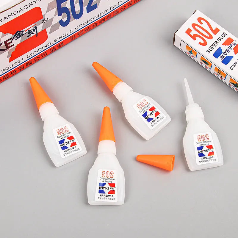 Tube of instant strong adhesive glue for shoe repairs in 3g or 8g size.