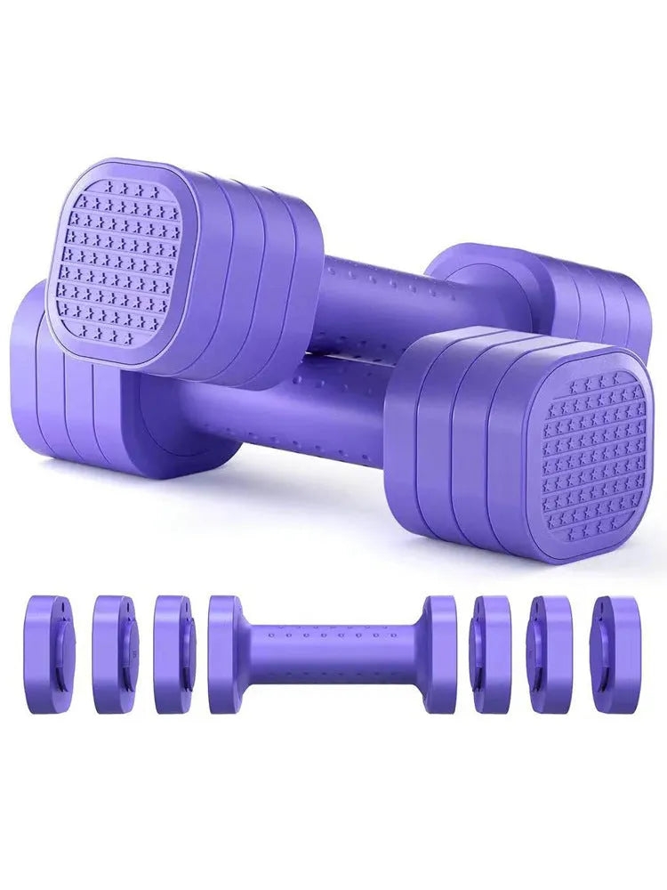 Detachable 5lb dumbbell set for women's fitness in slim-fit design