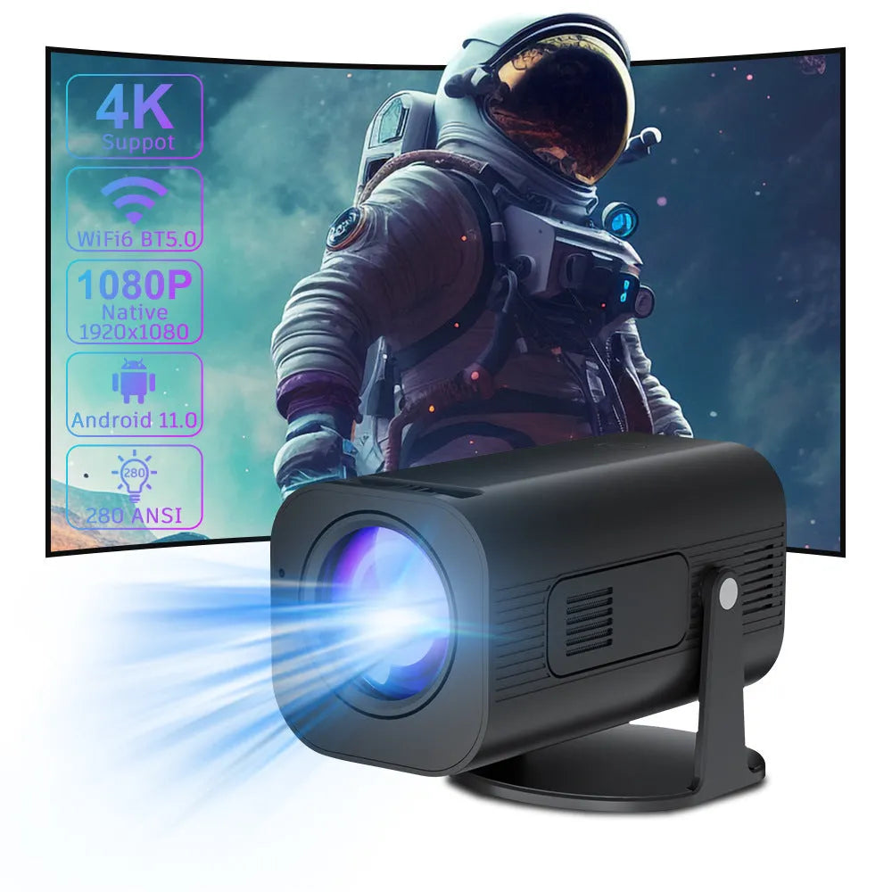 P330 portable mini projector in black or white colour with remote control and HD 1280x720 resolution display