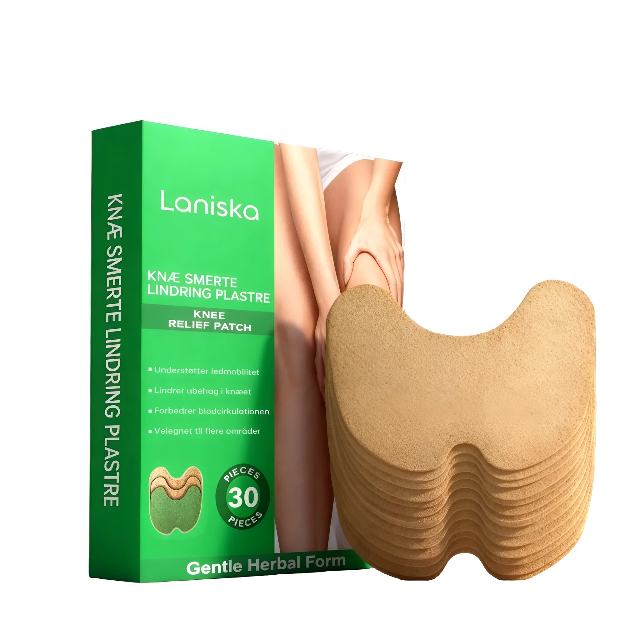 Knee Relief Patch with wormwood, ginger, cinnamon, safflower – 30 pieces