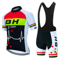 BH men's short sleeve riding sweatshirt suit in quick-dry mesh fabric with top and jumpsuit set for cycling and outdoor sports