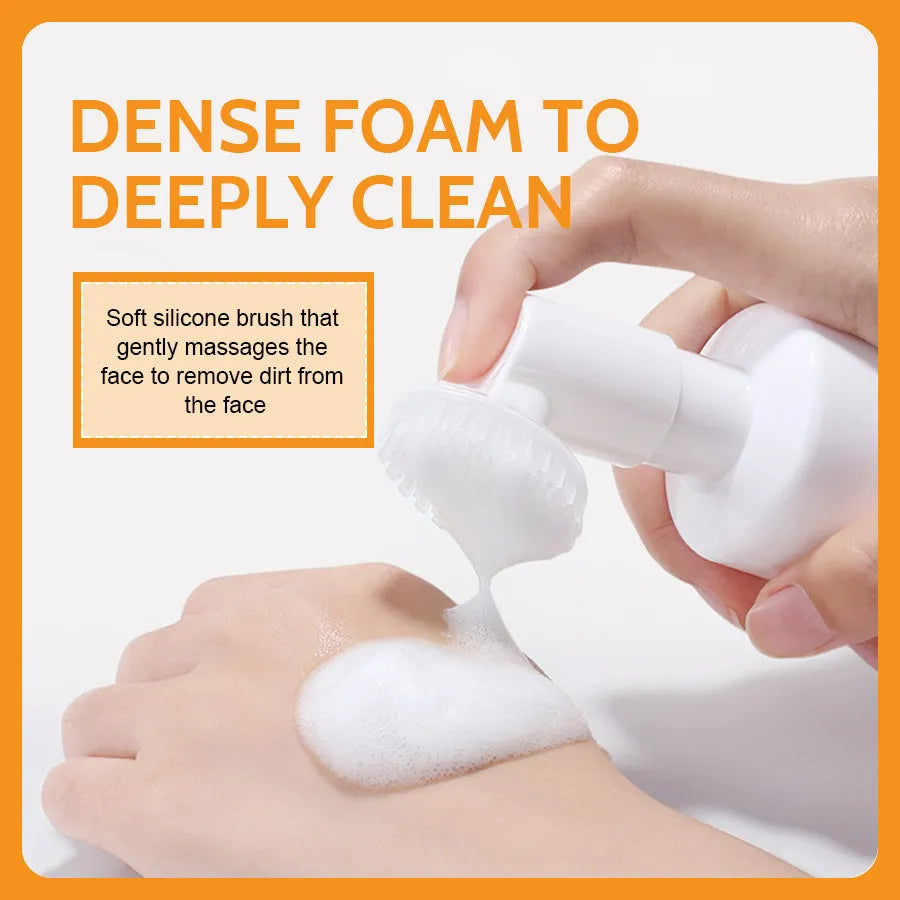 Turmeric cleansing mousse facial cleaning pad set with 30 reusable pads and ginger soap