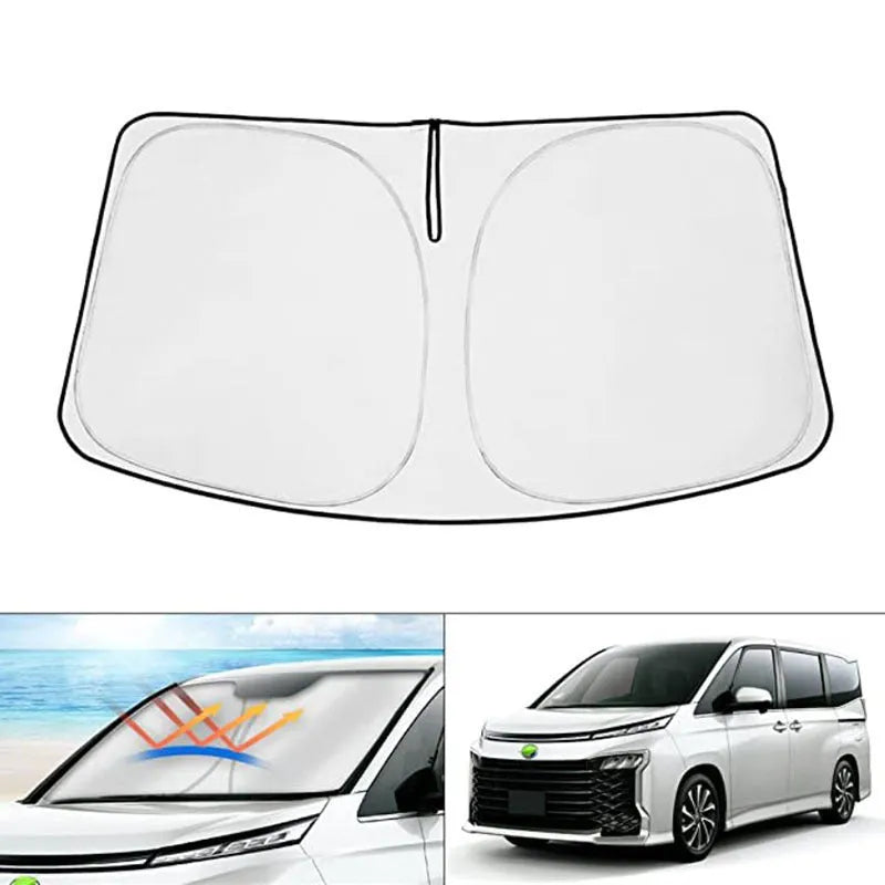 Silver tape sunshade cover for Toyota Noah XOVY 90 series car windshield