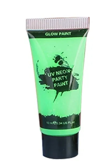 25ml plastic squeeze tube of neon face and body paint in a choice of six colours