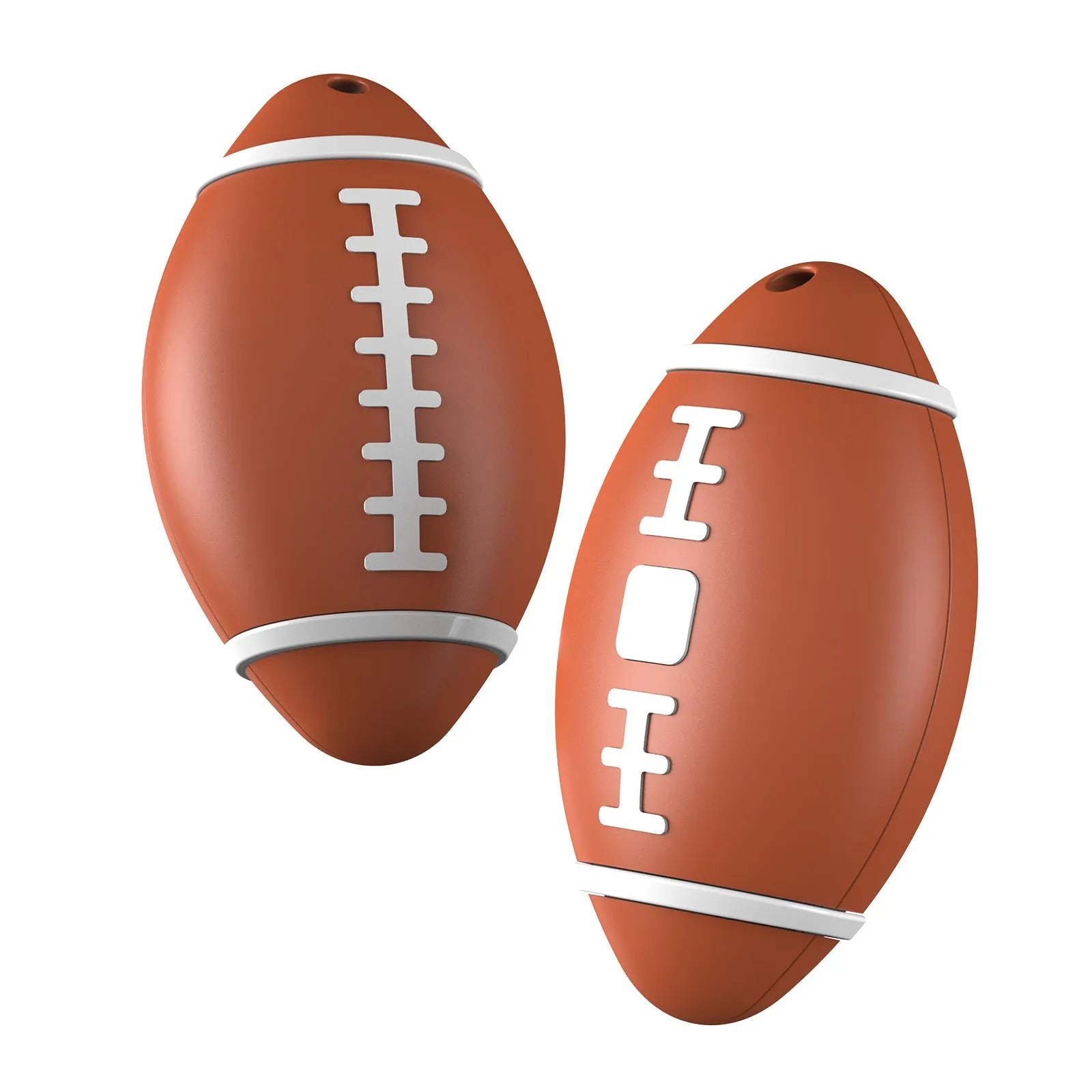 F06 Rugby anti-loss alarm device in black, brown, or green colours measuring 31.8mm