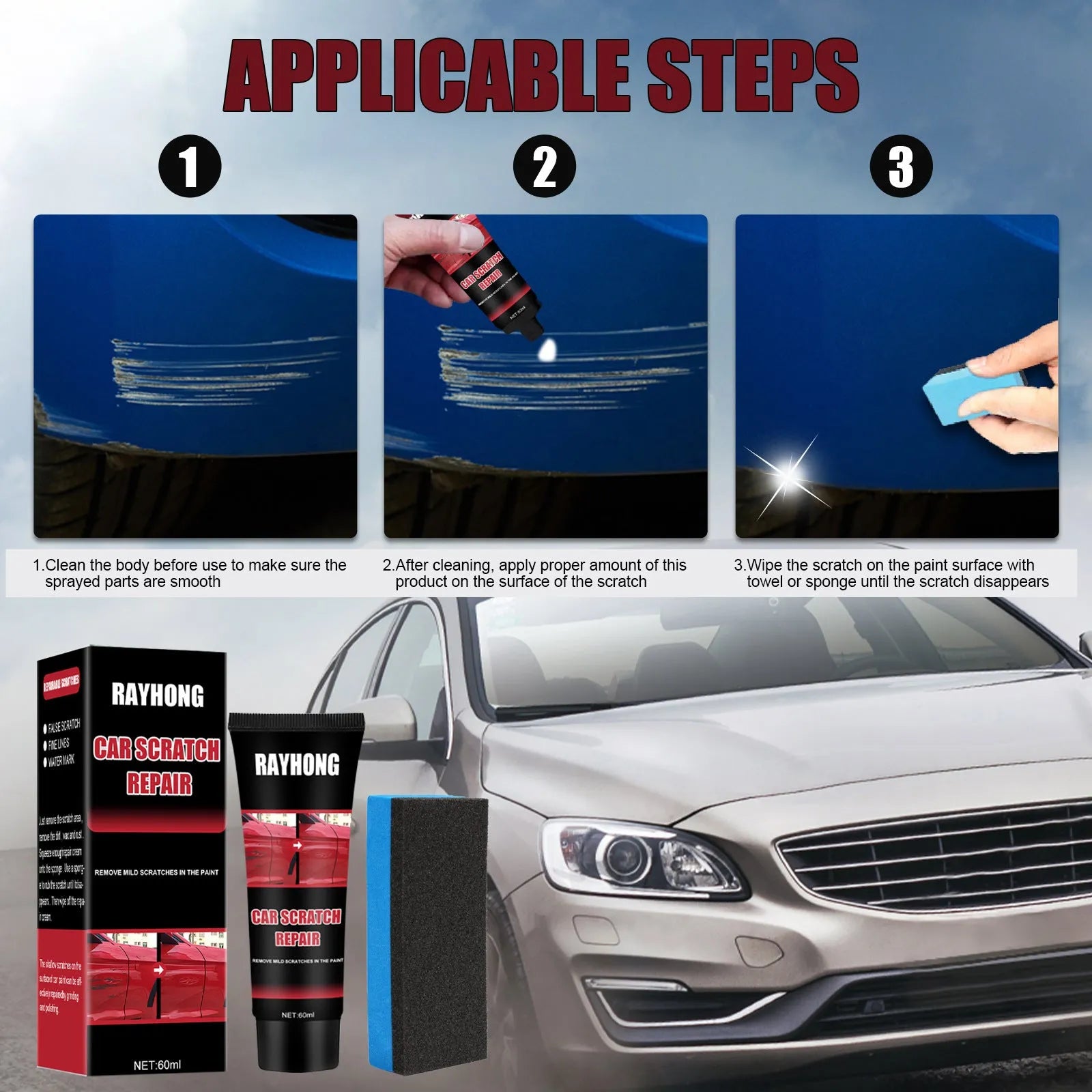 60ml bottle of car scratch repair and polishing wax