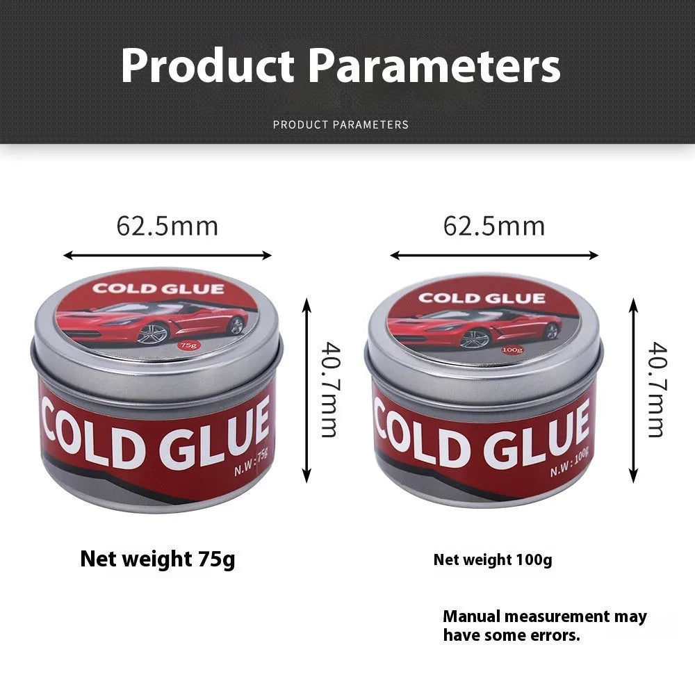 Automobile depression repair cold glue container for car body dent removal
