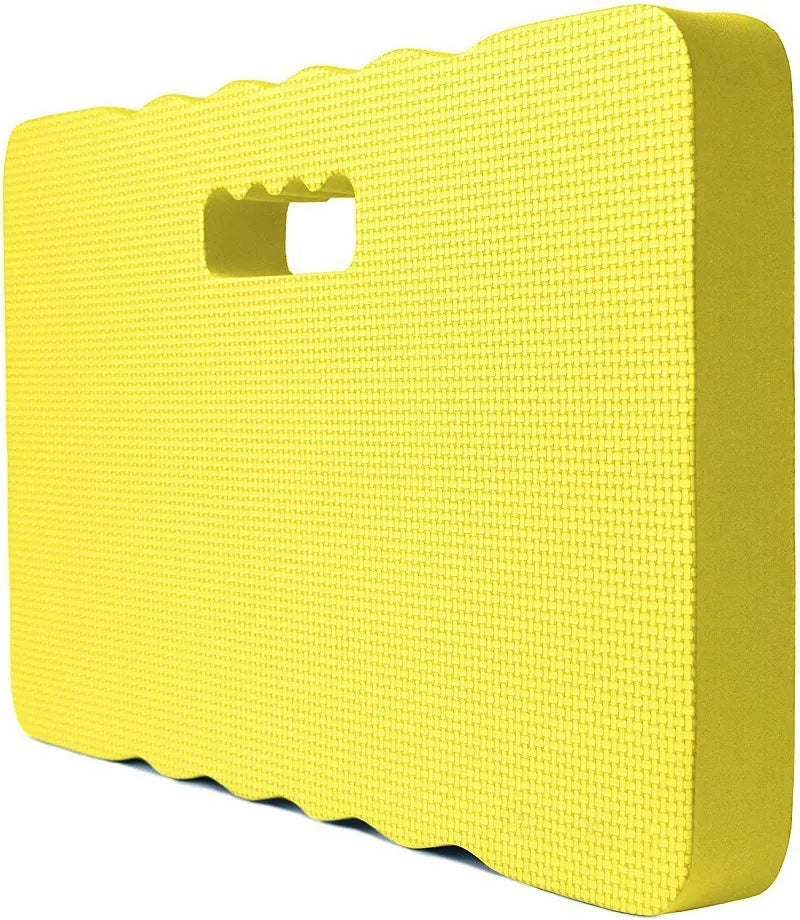 A blue plastic garden kneeler and hassock seat mat for outdoor use.