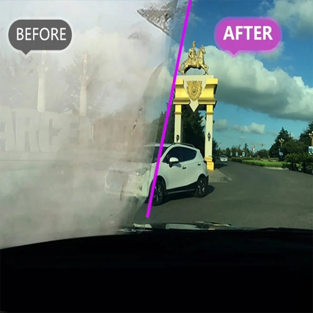 Car glass antifogging agent spray bottle labelled AUTO-S5 in 100ml, 50ml, and 30ml sizes