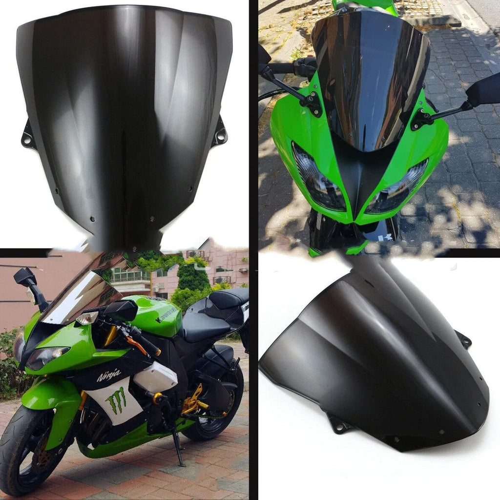 Blue tint motorcycle windscreen for Kawasaki ZX-6R and ZX-10R sport bikes