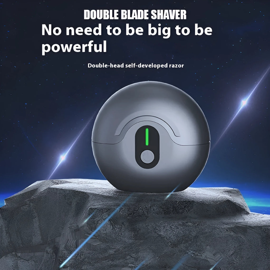 Black and grey portable waterproof magnetic shaver with brushless motor and removable cutter head