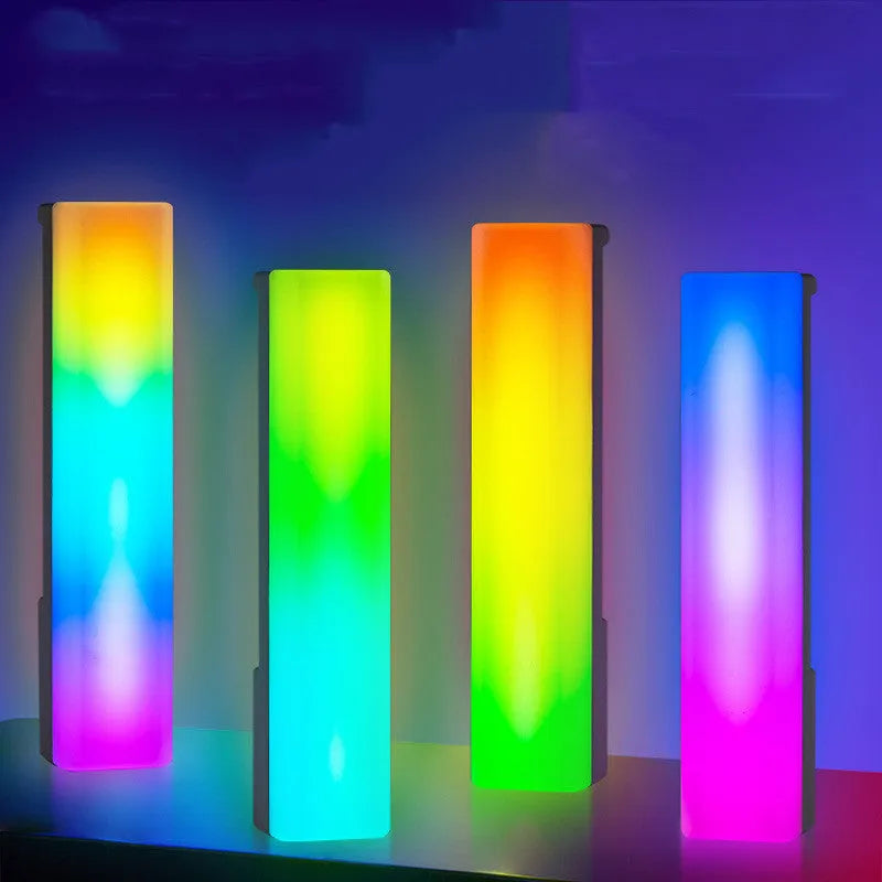 3D RGB voice-activated rhythm ambiance lamp in black or white shell