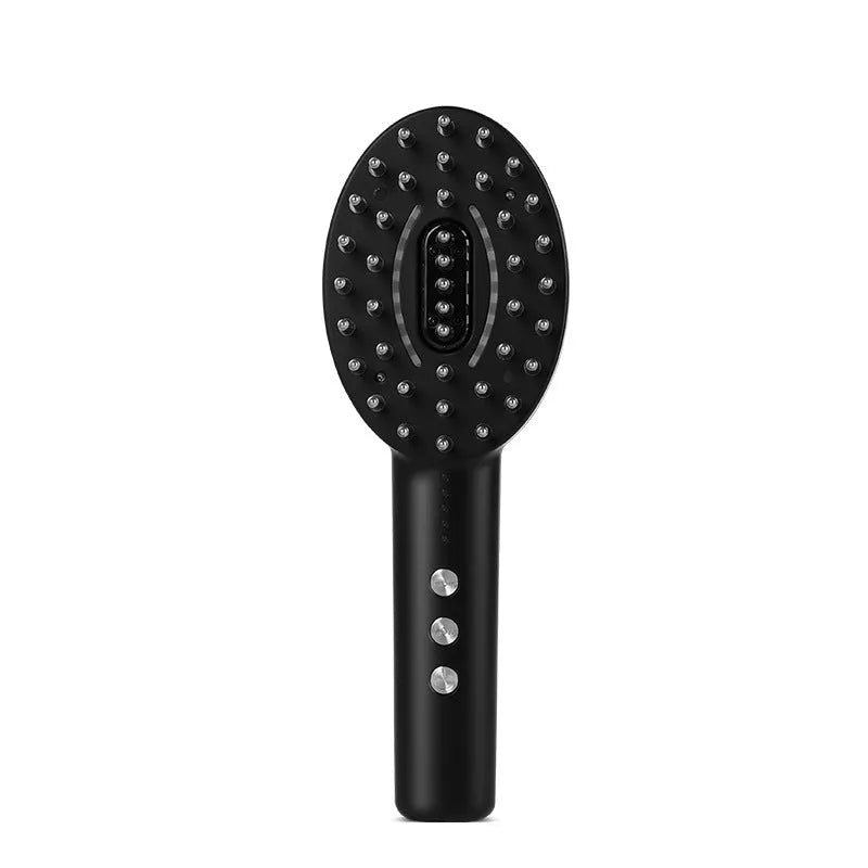 KD3802 black wireless handheld scalp massager and medicine supplying device with charging cable.