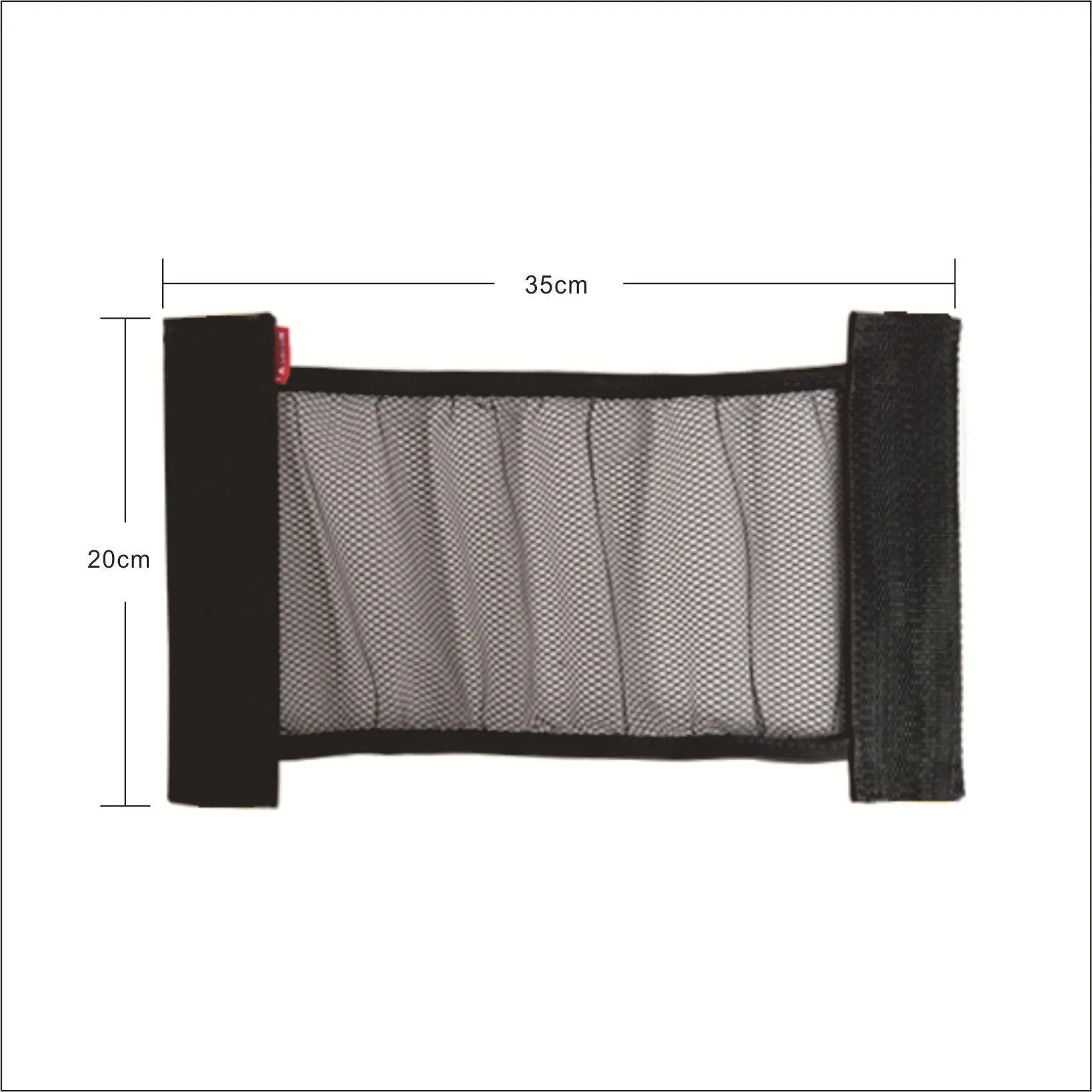 Car trunk elastic storage net organising loose items in vehicle boot