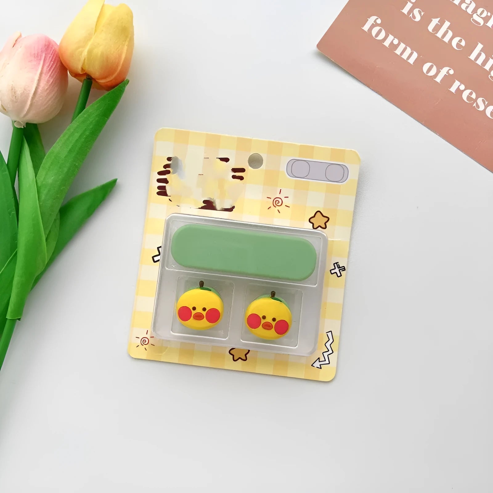 Cartoon magnetic protection data cable fixer in plastic construction for desktop magnetic hubs