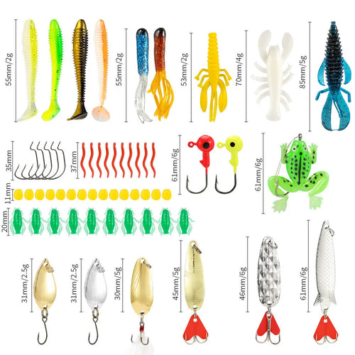 24-piece blind box Christmas fishing set with metal components in 01 style colour