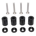 Aluminium alloy machine cover pad height sheet kit with screws, nuts, washers in red, blue, black colours.