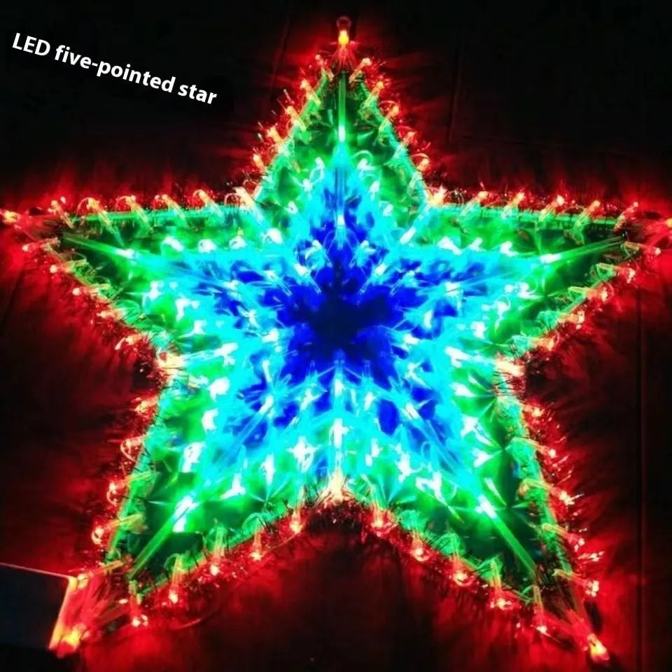 Outdoor Christmas decorative string lights with peacock, love, sunflower and star designs